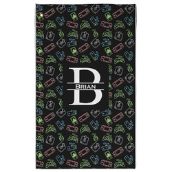 Video Game Golf Towel - Poly-Cotton Blend - Large w/ Name and Initial