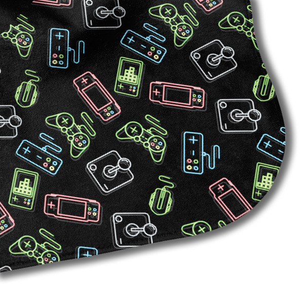 Video Game Hooded Baby Towel- Detail Corner