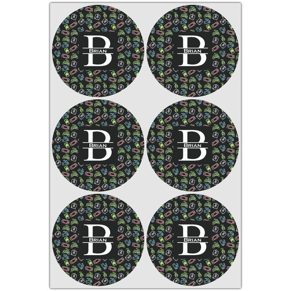 Video Game Icing Circle - Large - Set of 6