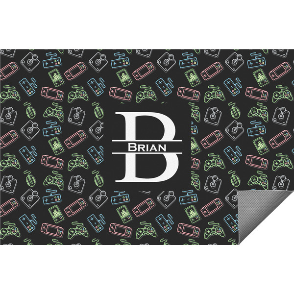 Custom Video Game Indoor / Outdoor Rug - 6'x8' w/ Name and Initial