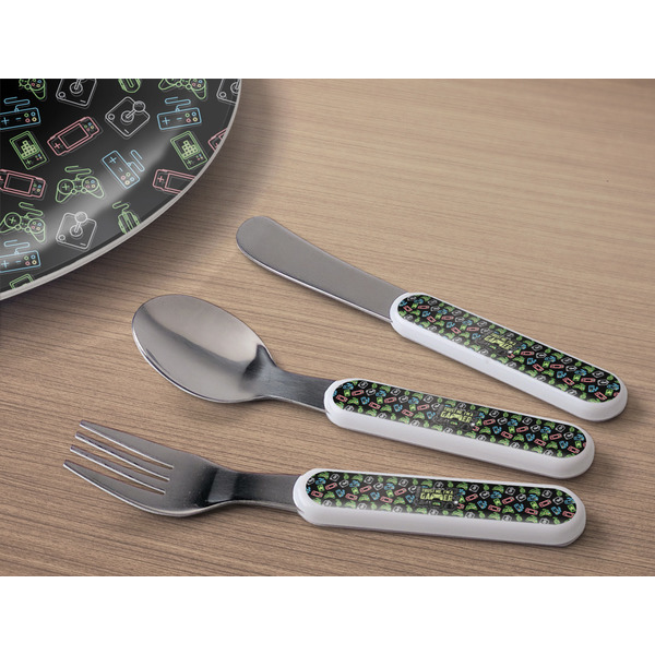 Video Game Kids Flatware w/ Plate