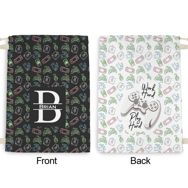 Video Game Large Laundry Bag - Front & Back View