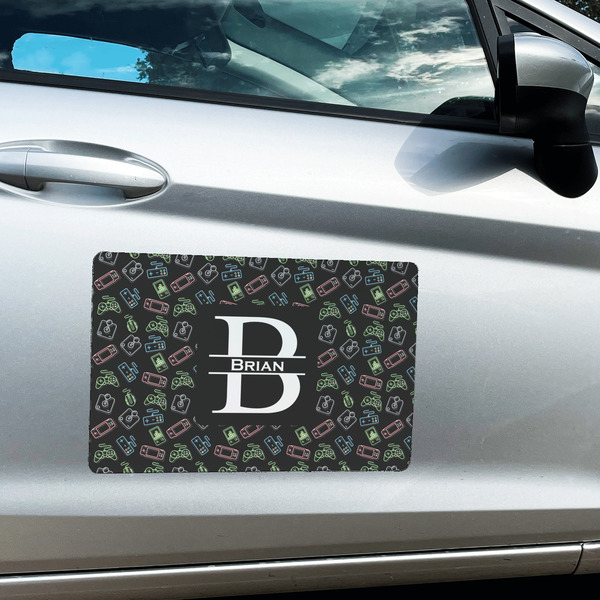 Video Game Large Rectangle Car Magnets- In Context