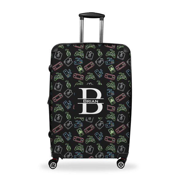 Custom Video Game Suitcase - 28" Large - Checked w/ Name and Initial