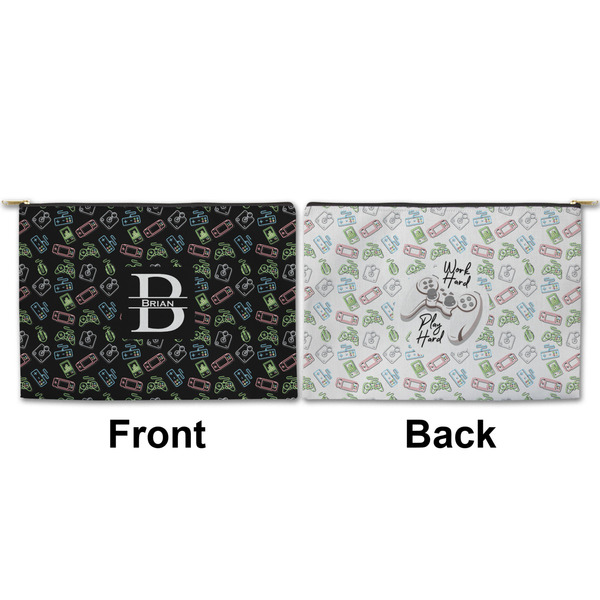 Video Game Large Zipper Pouch Approval (Front and Back)