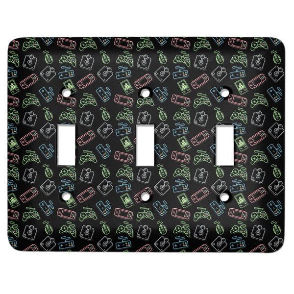 Custom Video Game Light Switch Cover (3 Toggle Plate)