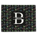 Video Game Single-Sided Linen Placemat - Single w/ Name and Initial