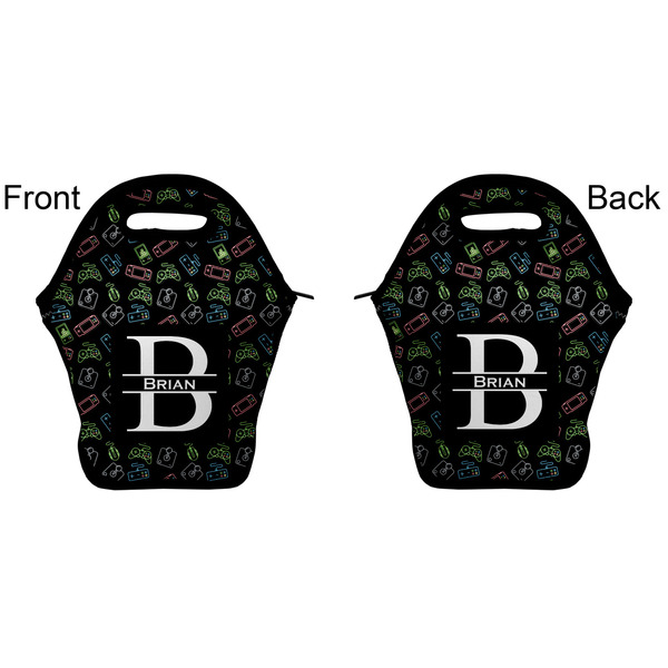 Video Game Lunch Bag - Front and Back