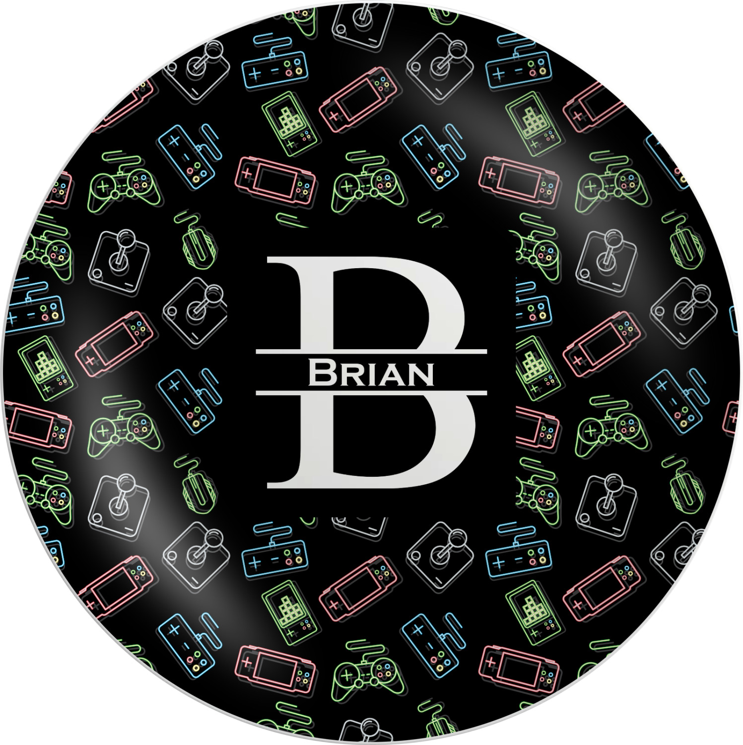 Video Game Melamine Plate (Personalized) YouCustomizeIt