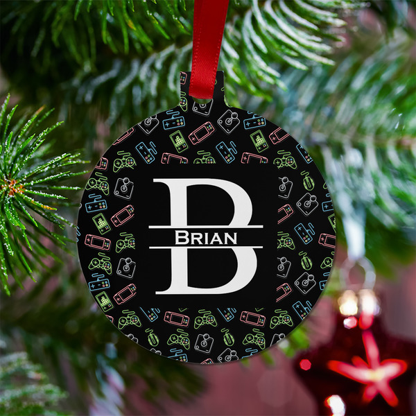 Video Game Metal Ball Ornament - Lifestyle
