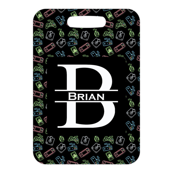 Video Game Metal Luggage Tag - Front Without Strap