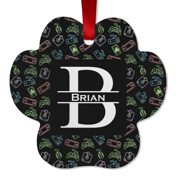 Video Game Metal Paw Ornament - Front