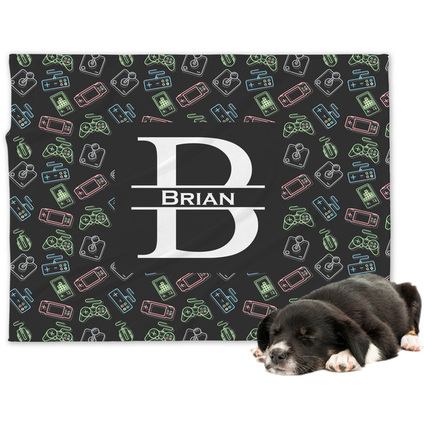 Custom Video Game Dog Blanket - Large (Personalized)
