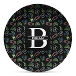 Video Game Microwave Safe Plastic Plate - Composite Polymer (Personalized)