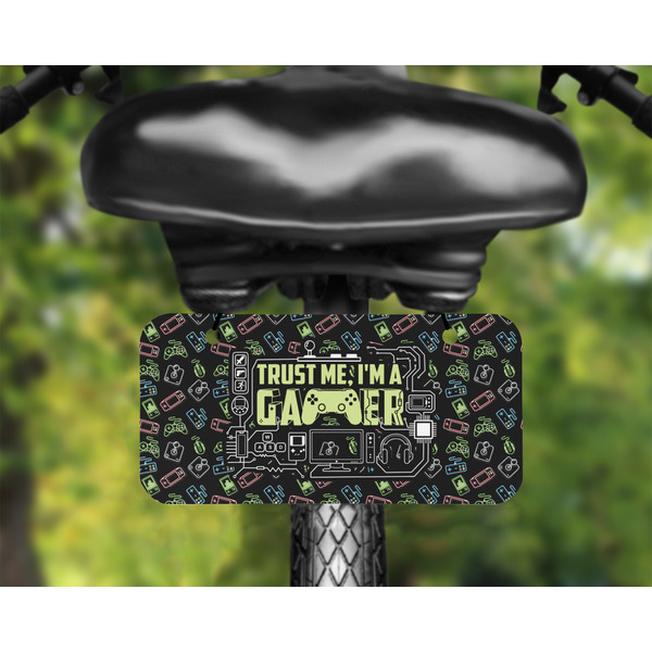 Video Game Mini License Plate on Bicycle - LIFESTYLE Two holes
