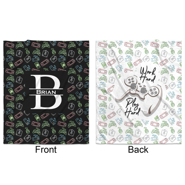 Video Game Minky Blanket - 50"x60" - Double Sided - Front & Back