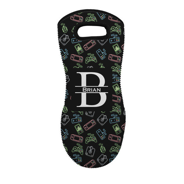 Custom Video Game Neoprene Oven Mitt w/ Name and Initial