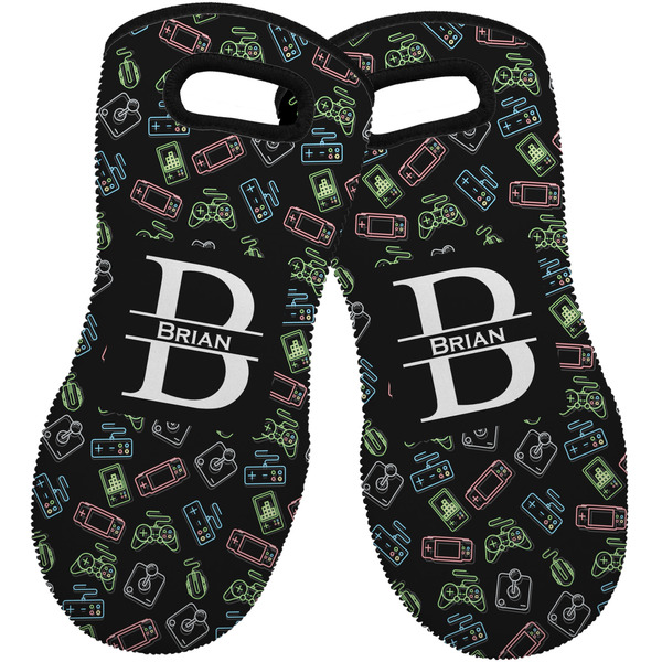 Video Game Neoprene Oven Mitt -Set of 2 - Front