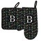 Video Game Left Oven Mitt & Pot Holder Set w/ Name and Initial