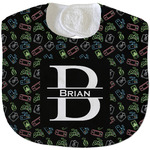 Video Game Velour Baby Bib w/ Name and Initial