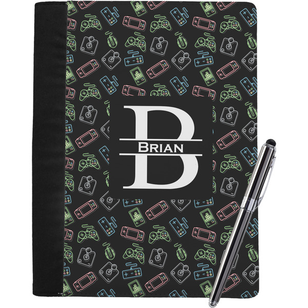 Custom Video Game Notebook Padfolio - Large w/ Name and Initial