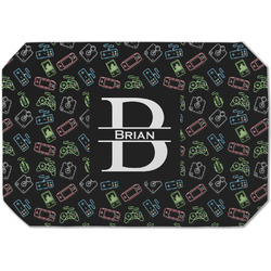 Video Game Dining Table Mat - Octagon (Single-Sided) w/ Name and Initial