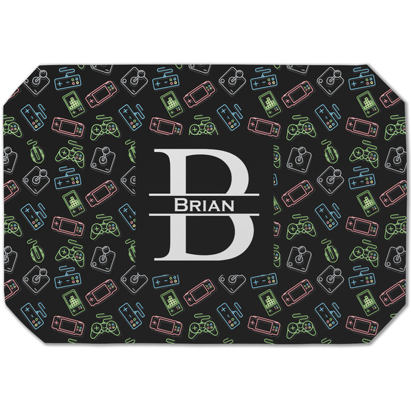 Custom Video Game Dining Table Mat - Octagon (Single-Sided) w/ Name and Initial