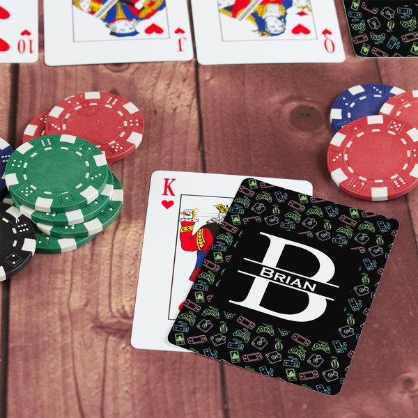 Video Game On Table with Poker Chips