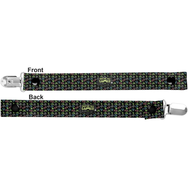 Video Game Pacifier Clip - Front and Back