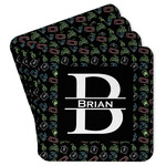 Video Game Paper Coasters w/ Name and Initial