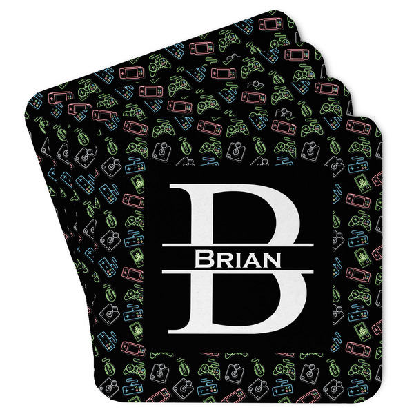 Custom Video Game Paper Coasters w/ Name and Initial