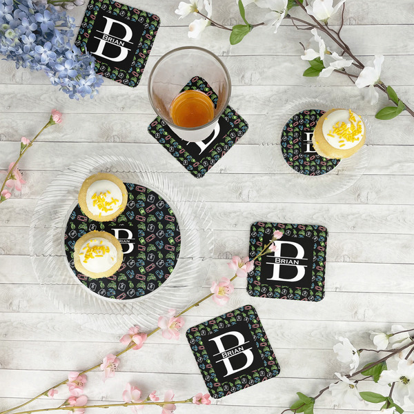 Video Game Paper Coasters - In Context