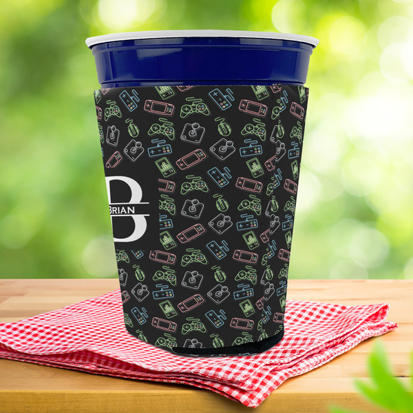 Video Game Party Cup Sleeves - with bottom - Lifestyle