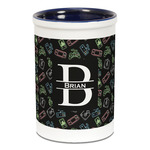 Video Game Ceramic Pencil Holders - Blue