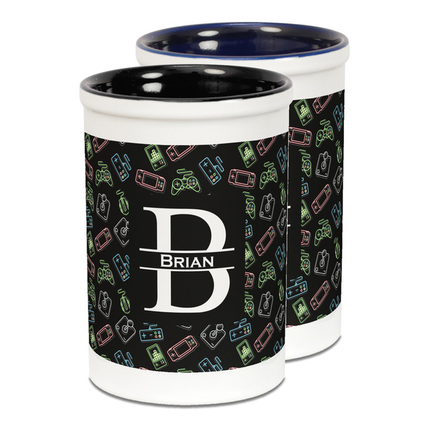 Custom Video Game Ceramic Pencil Holder - Large