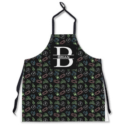 Video Game Apron Without Pockets w/ Name and Initial