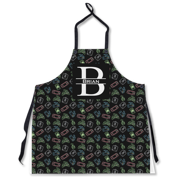Custom Video Game Apron Without Pockets w/ Name and Initial