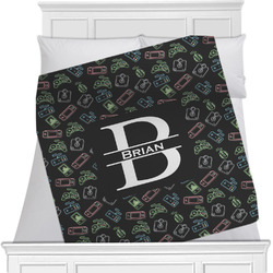 Video Game Minky Blanket - Twin / Full - 80"x60" - Double Sided (Personalized)