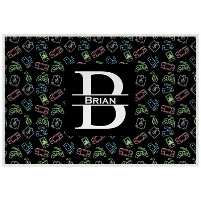 Video Game Laminated Placemat w/ Name and Initial