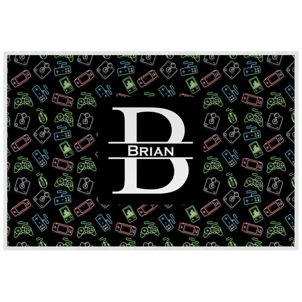 Custom Video Game Laminated Placemat w/ Name and Initial