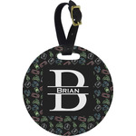 Video Game Plastic Luggage Tag - Round (Personalized)
