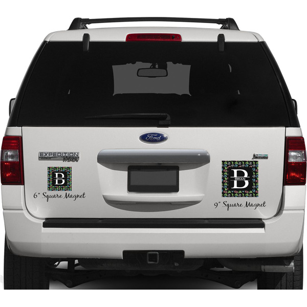 Video Game Personalized Square Car Magnets on Ford Explorer