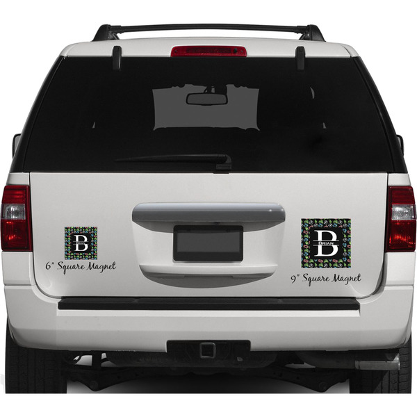 Video Game Personalized Square Car Magnets on Ford Explorer