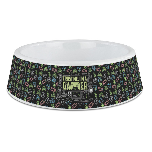 Custom Video Game Plastic Dog Bowl - Large