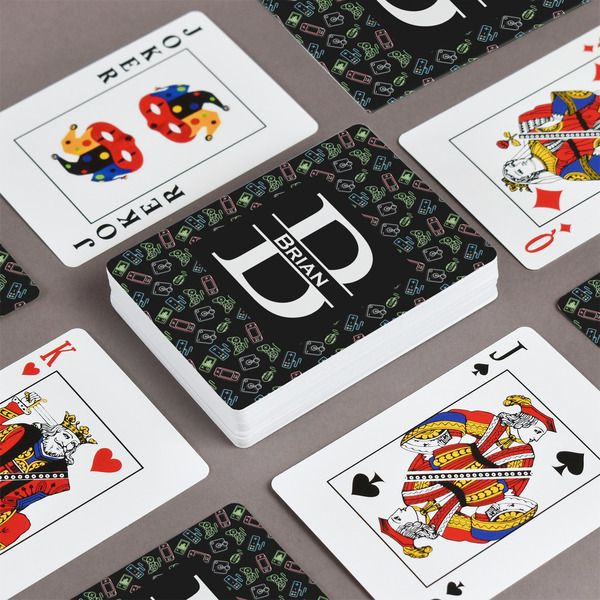 Video Game Playing Cards - Front & Back View