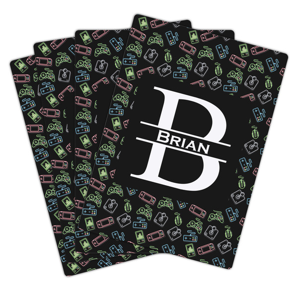 Video Game Playing Cards - Hand Back View