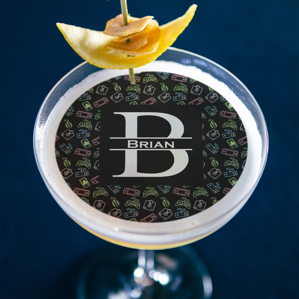 Video Game Printed Drink Topper - Large - In Context