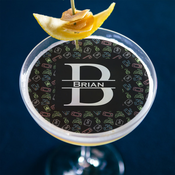 Video Game Printed Drink Topper - XLarge - In Context