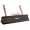 Video Game Red Mahogany Nameplates with Business Card Holder - Angle
