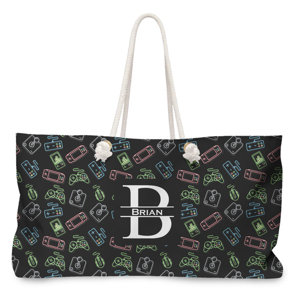 Custom Video Game Large Tote Bag with Rope Handles (Personalized)